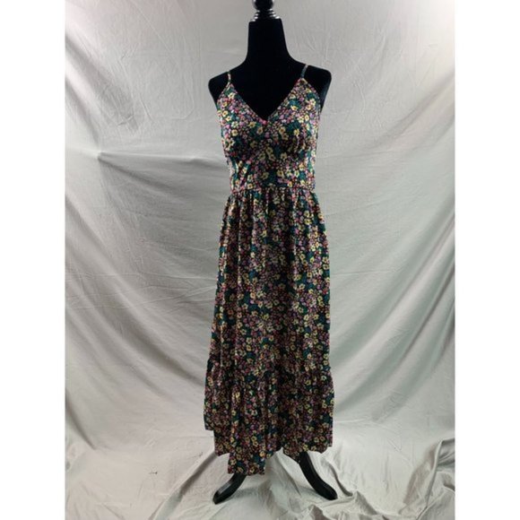 Boho Ditsy Floral Print Split Thigh Cami Dress - Picture 7 of 7